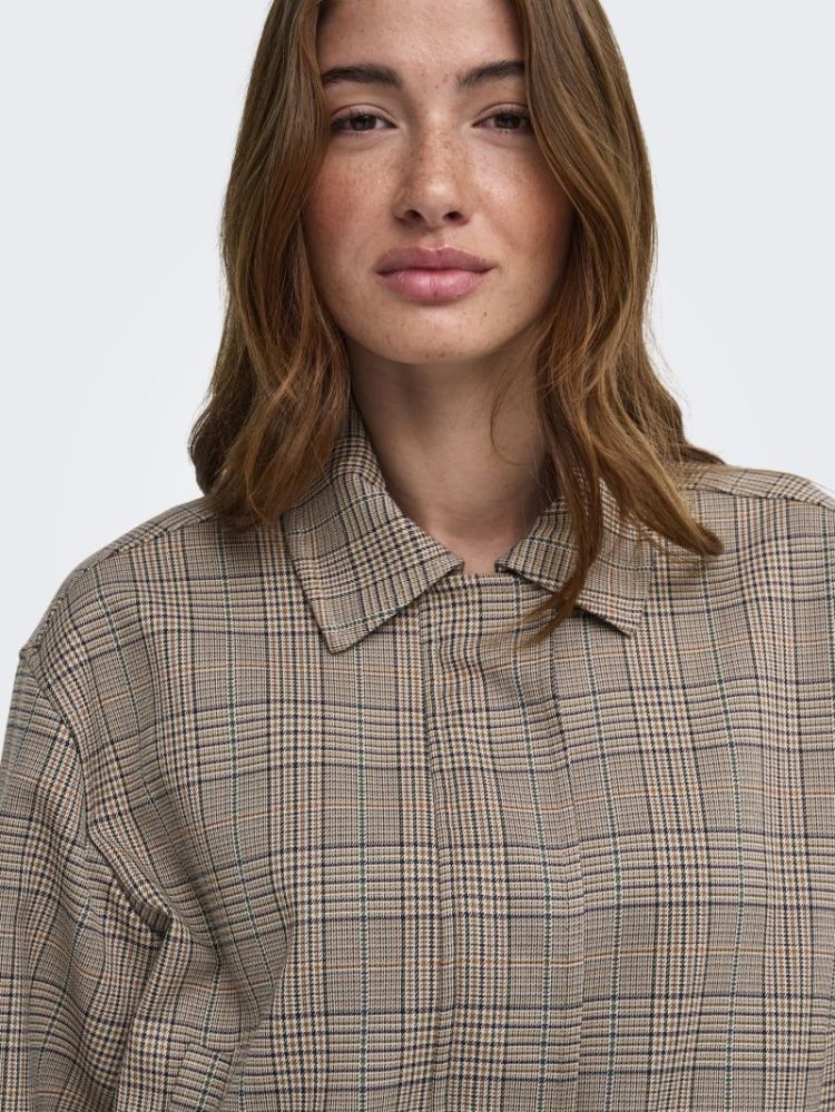 ONLURSULA CHECK BOMBER JACKET  227035001 Toast