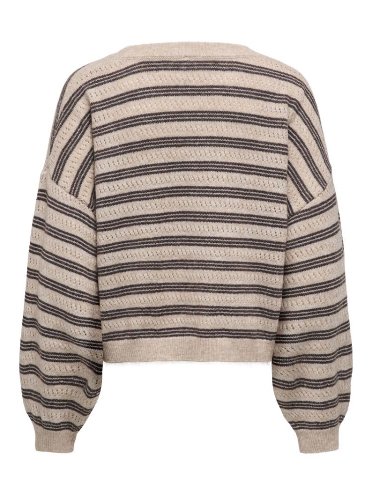 ONLMONIQUE LS LOOSE O-NECK KNT 183019001 Humus