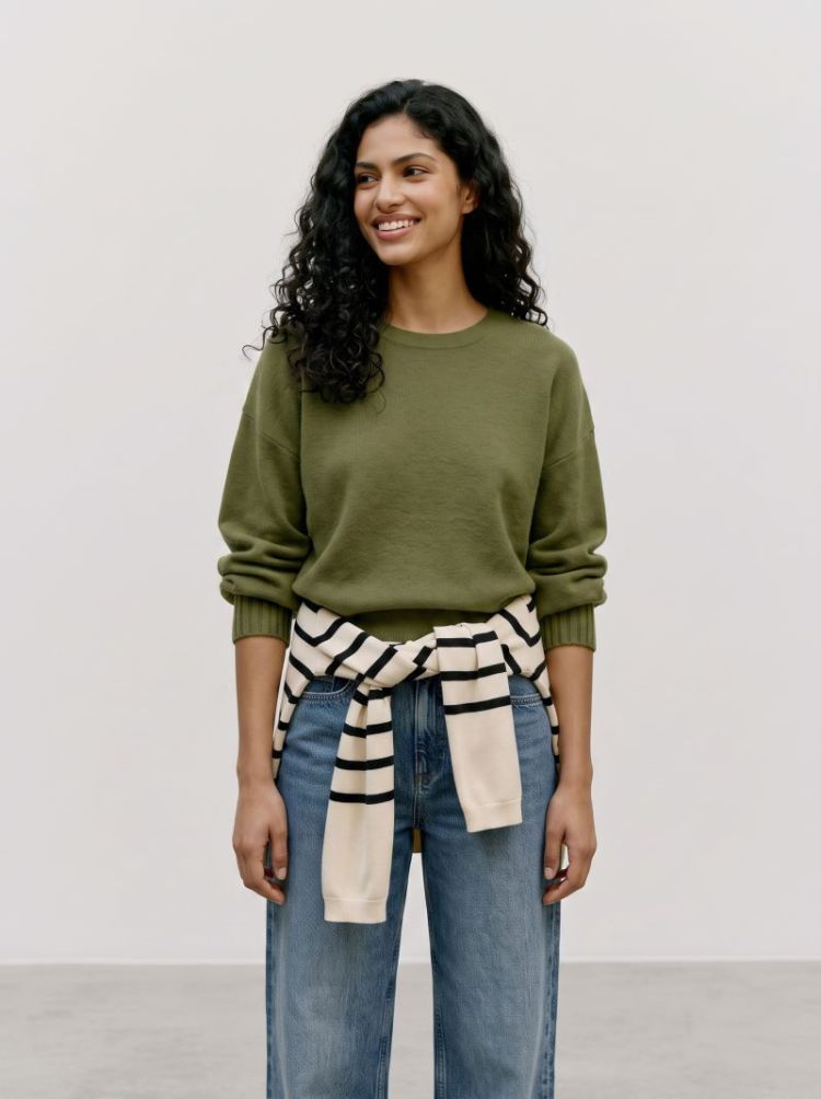 VMKACY LS O-NECK PULLOVER 306803001 Sphag