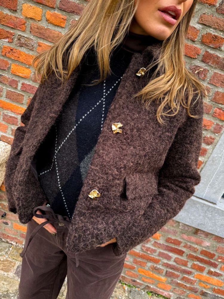 ONLRHOMBUS ARGYLE VEST KNT NOO 194962001 Night