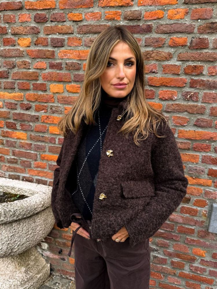 VMELENAHOLLY SHORT JACKET BOO 297957001 Choco