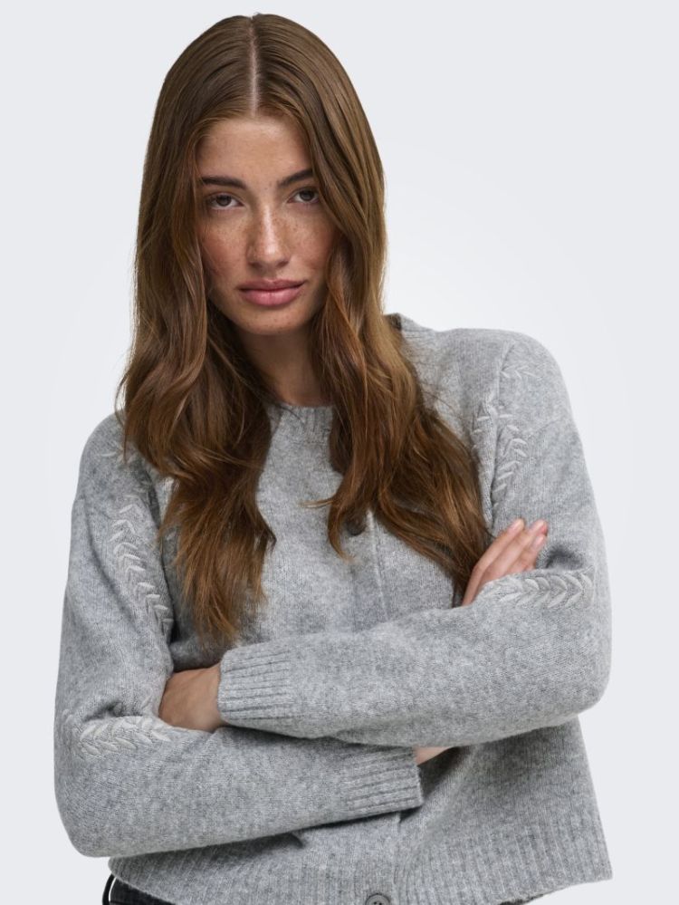 ONLBEAUTY LS O-NECK EMB CARDI  179075001 Mediu