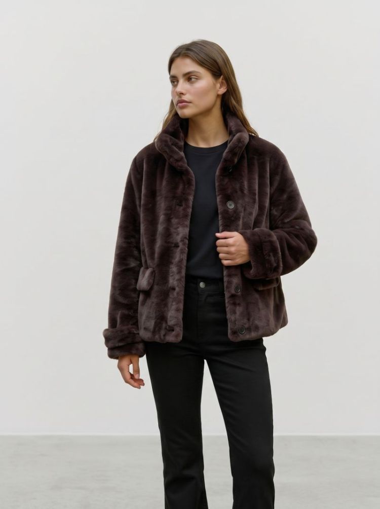 VMSONJAEVA SHORT JACKET GA BOO 297957 Chocolat
