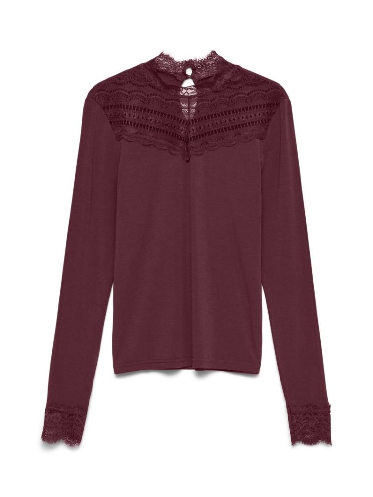 VMSKYE LS HIGHNECK LACE TOP JR 199051 Windsor
