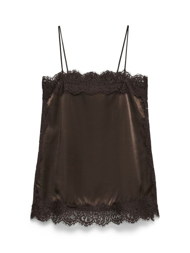 VMCHARM LACE SINGLET WVN BOO 297957 Chocolat