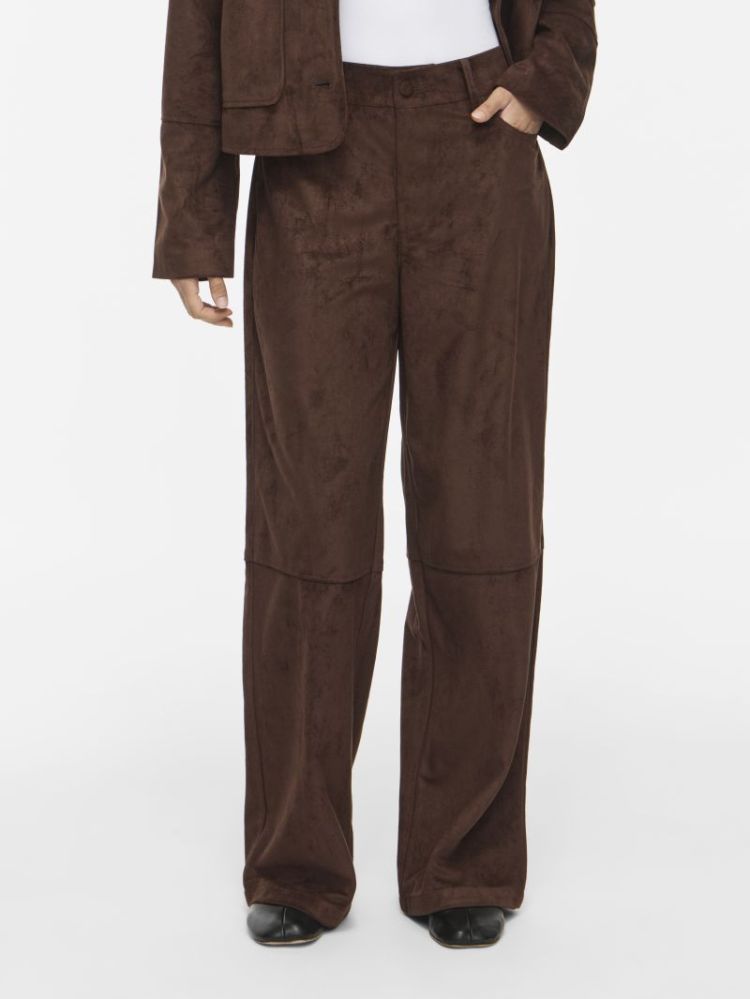 VIOLUNA RW WIDE PANTS 196326 Coffee B